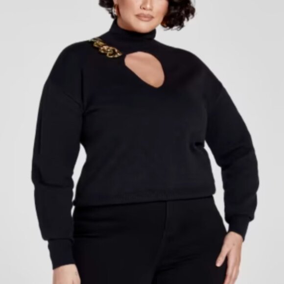 Demi Chain Detail Pullover Sweater - Picture 1 of 8